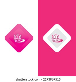 Beauty vector lotus flowers design logo template icon