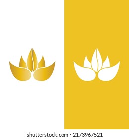 Beauty vector lotus flowers design logo template icon