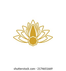 Beauty vector lotus flowers design logo template icon
