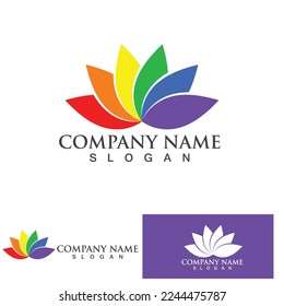 Beauty Vector lotus flowers design logo Template icon