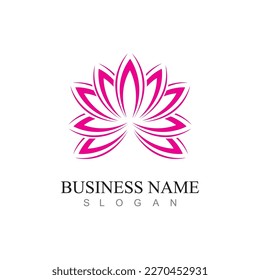 Beauty Vector lotus flowers design logo Template icon