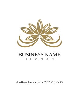 Beauty Vector lotus flowers design logo Template icon