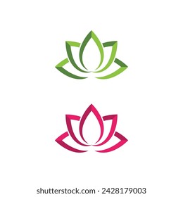 Beauty Vector lotus flowers design logo Template icon