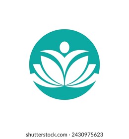 Beauty Vector lotus flowers design logo Template icon