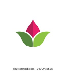 Beauty Vector lotus flowers design logo Template icon
