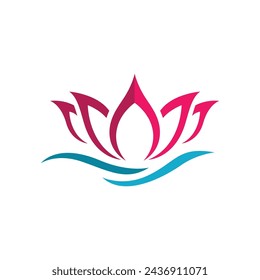 Beauty Vector lotus flowers design logo Template icon