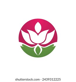 Beauty Vector lotus flowers design logo Template icon