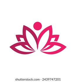 Beauty Vector lotus flowers design logo Template icon