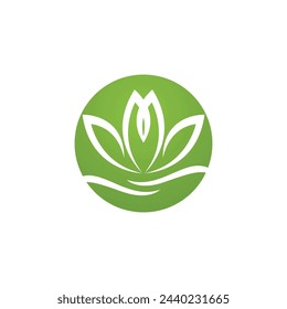 Beauty Vector lotus flowers design logo Template icon