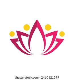 Beauty Vector lotus flowers design logo Template icon