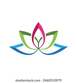 Beauty Vector lotus flowers design logo Template icon