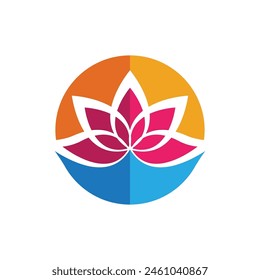 Beauty Vector lotus flowers design logo Template icon