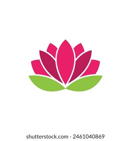 Beauty Vector lotus flowers design logo Template icon