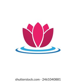 Beauty Vector lotus flowers design logo Template icon