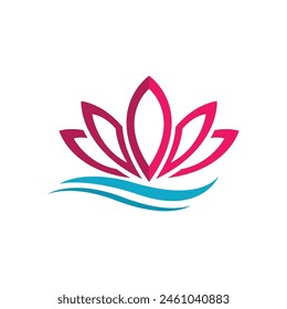 Beauty Vector lotus flowers design logo Template icon