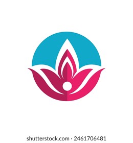 Beauty Vector lotus flowers design logo Template icon