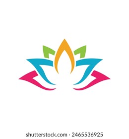 Beauty Vector lotus flowers design logo Template icon