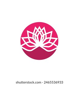 Beauty Vector lotus flowers design logo Template icon