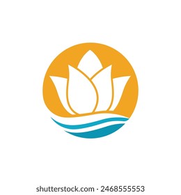 Beauty Vector lotus flowers design logo Template icon