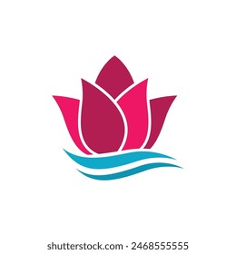 Beauty Vector lotus flowers design logo Template icon