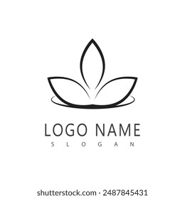 Beauty Vector lotus flowers design logo Template icon