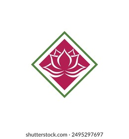 Beauty Vector lotus flowers design logo Template icon