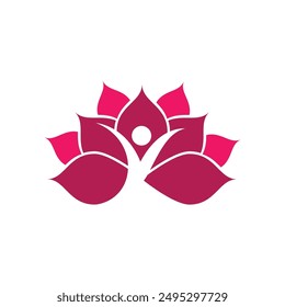 Beauty Vector lotus flowers design logo Template icon