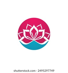 Beauty Vector lotus flowers design logo Template icon