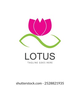 Beleza Vetor flores de lótus design logotipo ícone Modelo