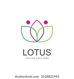 Beleza Vetor flores de lótus design logotipo ícone Modelo