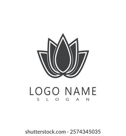 Beauty Vector lotus flowers design logo Template icon