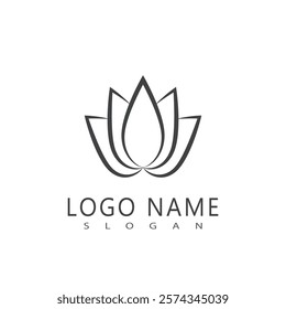 Beauty Vector lotus flowers design logo Template icon