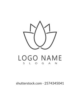 Beauty Vector lotus flowers design logo Template icon