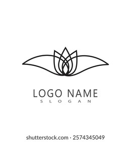 Beauty Vector lotus flowers design logo Template icon