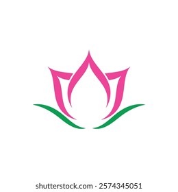 Beauty Vector lotus flowers design logo Template icon