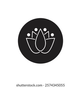 Beauty Vector lotus flowers design logo Template icon