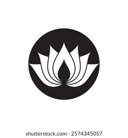 Beauty Vector lotus flowers design logo Template icon