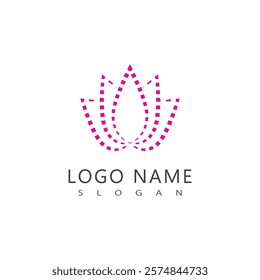 Beauty Vector lotus flowers design logo Template icon