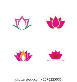 Beauty Vector lotus flowers design logo Template icon