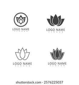 Beauty Vector lotus flowers design logo Template icon