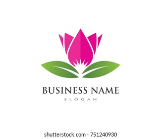 Beauty Vector Lotus flowers design logo Template icon