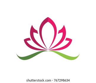 Beauty Vector Lotus flowers design logo Template icon