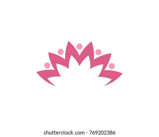 Beauty Vector Lotus flowers design logo Template icon