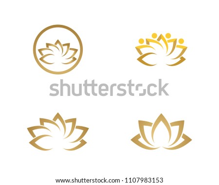 Beauty Vector Lotus flowers design logo Template icon