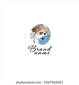 beauty vintage lady logotype news