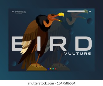 Beauty of vulture vector illustration