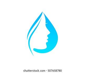 Beauty Water Logo Design Template Element