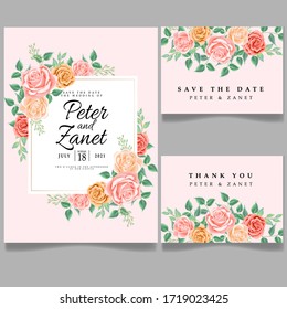 beauty wedding event invitation editable template