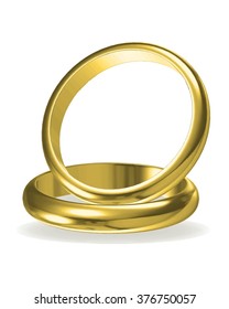 The beauty wedding ring.Vector illustration.