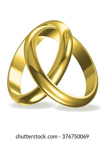 The beauty wedding ring.Vector illustration.